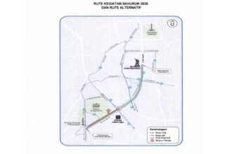 Dinas Perhubungan (Dishun) akan melakukan Rekayasa lalu lintas (lalin) selama pelaksanaan Sahurun 2026, pada 7 Maret 2026 pukul 24.00 WIB sampai dengan 8 Maret 2026