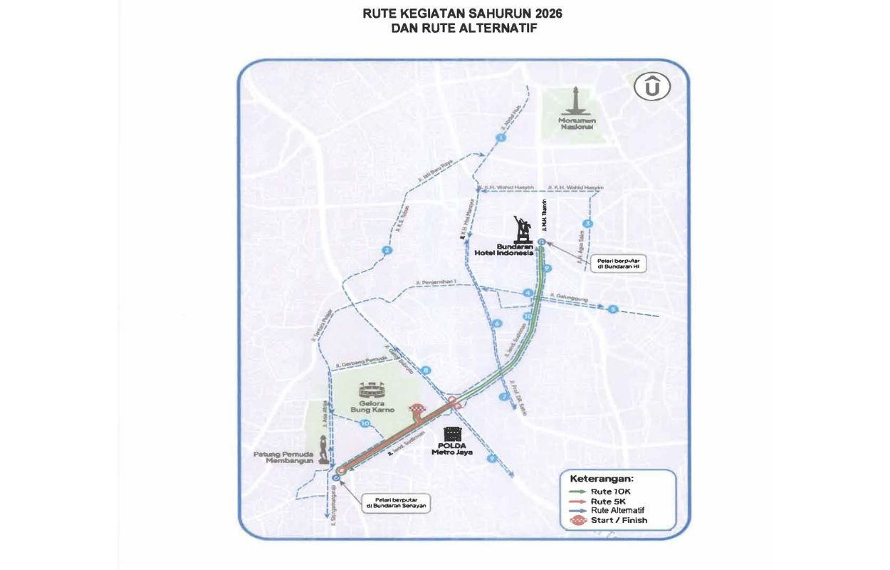 Dinas Perhubungan (Dishun) akan melakukan Rekayasa lalu lintas (lalin) selama pelaksanaan Sahurun 2026, pada 7 Maret 2026 pukul 24.00 WIB sampai dengan 8 Maret 2026