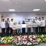 Ratusan anak yatim dari berbagai panti asuhan dan yayasan di wilayah DKI Jakarta hadir di Kantor Pusat Bank Jakarta, Kamis (12/3)