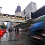 Gubernur DKI Jakarta, Pramono Anung meresmikan revitalisasi Jembatan Penyeberangan Orang (JPO) Halte TransJakarta M.H. Thamrin–Sarinah pada Senin (2/3).
