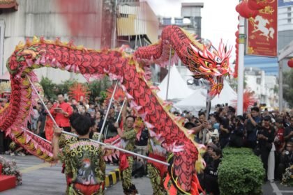 Gubernur DKI Jakarta, Pramono Anung menghadiri perayaan Cap Go Meh 2026 dan buka puasa bersama di Pancoran Chinatown Point