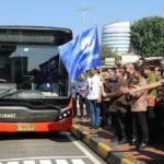 Gubernur DKI Jakarta, Pramono Anung, meresmikan layanan Transjabodetabek rute Blok M–Bandara Soekarno-Hatta (SH2) di Terminal Blok M Jalur 6