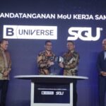 Foto: Swiss German University (SGU) resmi menjalin kolaborasi strategis dengan grup media B-Universe melalui penandatanganan nota kesepahaman (MoU) di Hotel Mulia Senayan, Jakarta, Selasa (28/4/2026). (Istimewa)