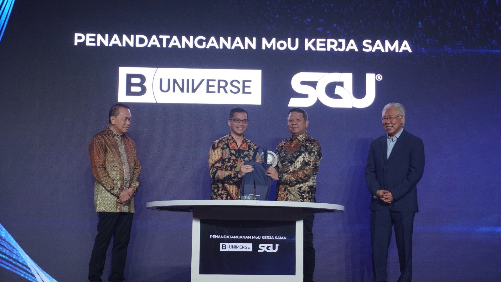 Foto: Swiss German University (SGU) resmi menjalin kolaborasi strategis dengan grup media B-Universe melalui penandatanganan nota kesepahaman (MoU) di Hotel Mulia Senayan, Jakarta, Selasa (28/4/2026). (Istimewa)