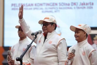 Gubernur Pramono Anung melepas kontingen SOIna DKI Jakarta yang terdiri atas 120 atlet, 57 pelatih, dan 43 ofisial untuk berlaga di PESONAS II 2026 di Kupang.